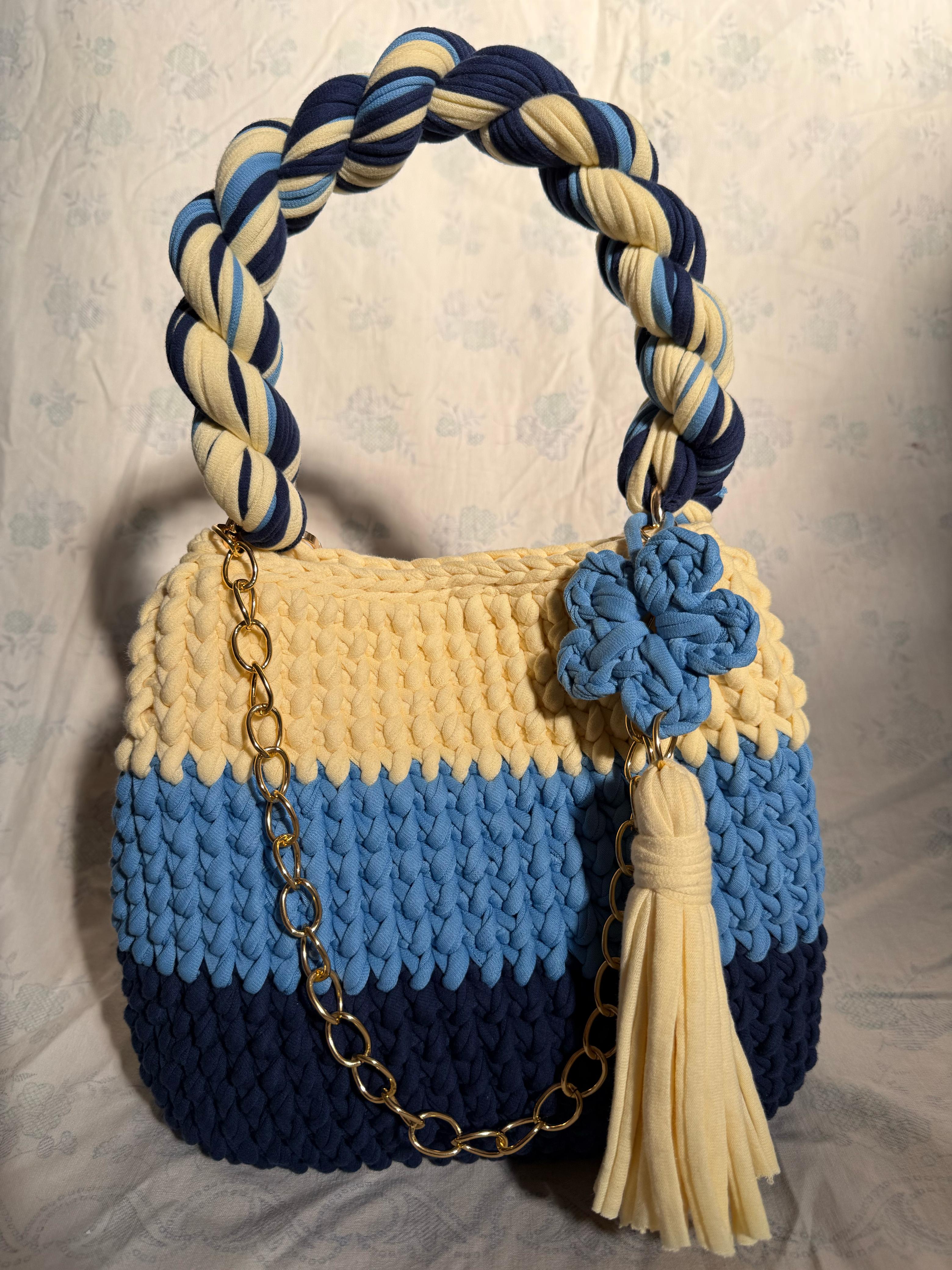 Beige & Blue
