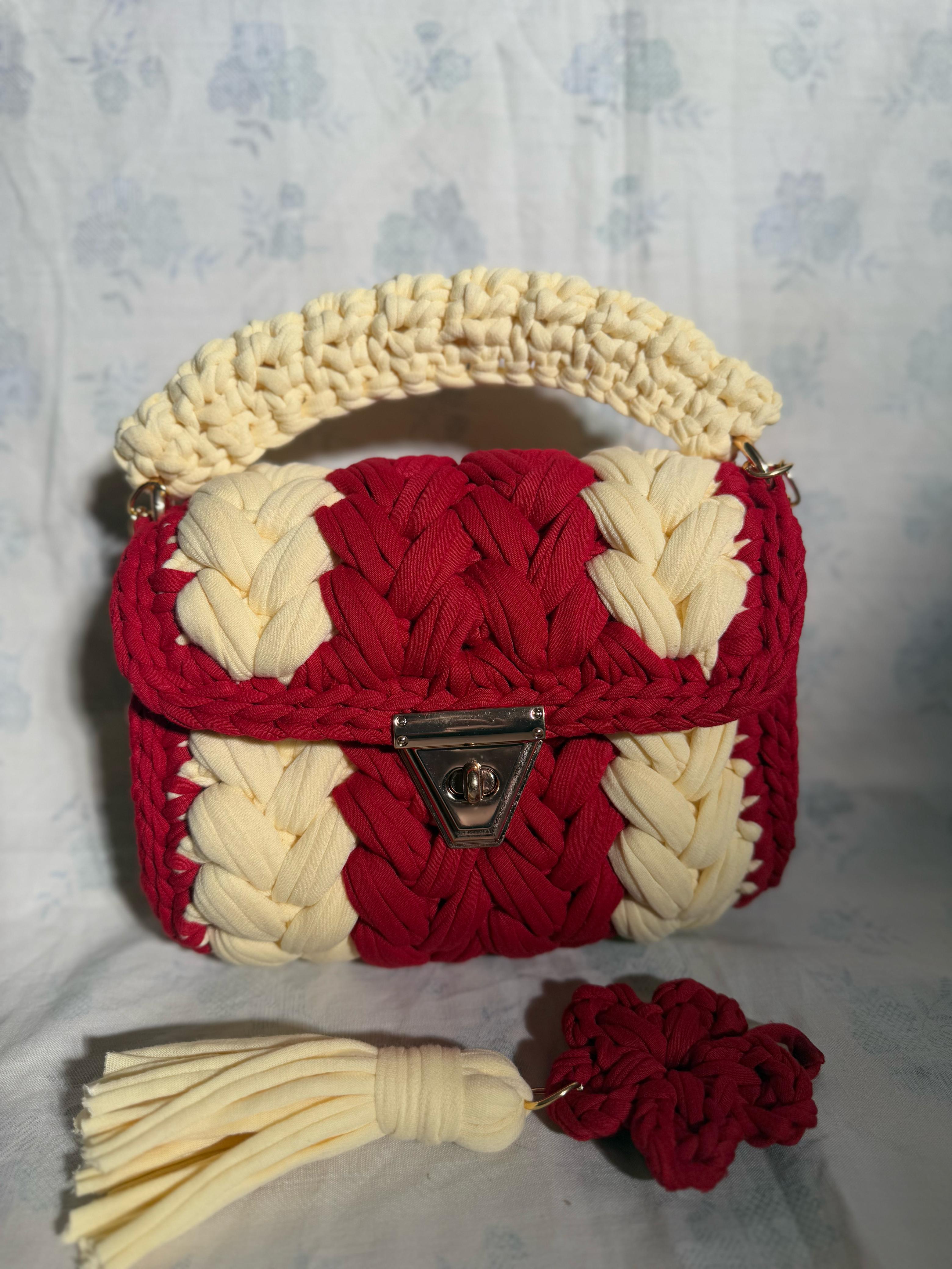 Red & Beige